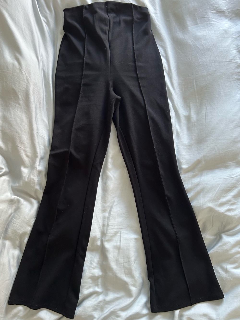 H&M Mama Maternity Black High-Rise Flared Pants